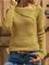 Gestrickte Lange Ärmel Kragen Pullover
