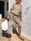 Retro basic kleid Weite Midikleid mit Langarm