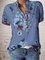 Modetalente Blumen Blusen Damen Sommer Lässige T-shirts