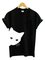 Modetalente leinenbluse Rundhals Lässig Print Kurzarm damen Bluse