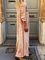 Pink Geblümtes Midikleid mit V-Ausschnitt