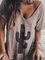 Damen Sommer Weites T-Shirt V-Ausschnitt