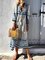 Damenmode boho kleid Gemustertes Maxikleid mit V-Ausschnitt