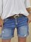 Blau Lässig Denim kurze hosen Damen Hosen
