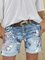 Kurze hosen Damen Denim Print Shorts Hosen