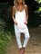 Ärmelloser Lässiger Unifarben Jumpsuit