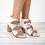 Damen Retro Blockabsatz Sandale