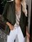 Unifarben Eleganter Blazer mit Große Größen Langarm