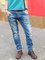 Unifarben Jeans mit Taschen
