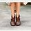 Modetalente Damen Große Größen Flache Braune Stiefelette