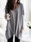 Einfarbiges Langarmshirt mit V-Ausschnitt