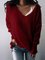 Langarm Einfarbiger Pullover