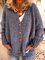 Damen Lässig Große Größen Pullover Strickjacke