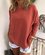Unifarben Lässig Gestrickt Langarm Pullover