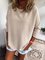 Unifarben Lässig Gestrickt Langarm Pullover
