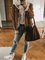 Langarm Retro Jacke mit Schalkragen