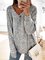 Retro V-Ausschnitt Langarm Pullover