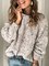 Modetalente Grau Langarm Polka Dots Baumwolle Pullover