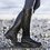 Modetalente Winterstiefel Damen Niedriger Absatz retro Leder Stiefel