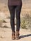 Damen Unifarben Freizeithose