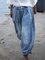 Elastische Taille Harem Jeans Große Größen Denim Hosen