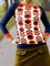 Modetalente Blusen Damen Lässig Langarm Print Rundhals Blusen