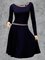 Elegantes A-Linie Langarm-Skaterkleid für Damen
