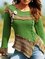Modetalente Damen Mode Casual Langarm Pullover