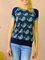Individualität Retro Blusen mit Print Kurzarm