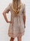 Damen Bohemian Kleidungsstil Sommer Print Retro Kurzarm Kleider
