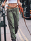 Damen Sommer Lässig Einfarbige Hose mit Taschen