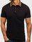 Herren Kurzarm Einfarbige Shirts mit Hemdkragen