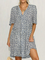 Große Größen Gänseblümchen Kurzarm Freizeitkleid