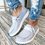 Damen Lässig Bequem Segeltuch Flach Niedrig Bluse Slip-On Halbschuhe
