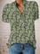Große Größen Retro Kurzarm Geblümt Shirts & Blusen&Shirts