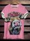 Baumwollgemisch Print Kurzarm Lässig Shirts & Blusen&Shirts