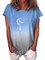 Normal Print Kurzarm Lässig Shirts & Blusen&Shirts