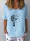 Löwenzahn Print Leinen Lässig Shirts & Blusen&Shirts