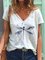 Grafik Kurzarm Lässig Print Shirts & Blusen&Shirts