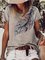 Rundhals Abstrakt Lässig Print Shirts & Blusen&Shirts