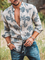 Khaki Lässig Print Geblümt Shirts & Blusen&Shirts
