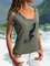 Rundhals Lässig Print Shirts & Blusen&Shirts