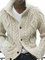 Lässige Einfarbige Strickjacke mit Stehkragen