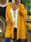 Gelb Baumwolle Langarm Pullover