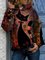 Tier Baumwollgemische Sweatshirts mit Katzen Print