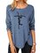 Langarm Baumwollgemische Shirts & Blusen mit Rundhals