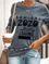 Große Größen Rundhals Langarm Sweatshirt
