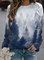 Lässig Baumwollgemisch Wald Print Sweatshirt