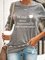 2020 Rundhals Schmale Sweatshirts mit Wein Glas Buchstabe Print
