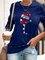Damen Sweatshirts mit Weihnachten Wein Glas Print